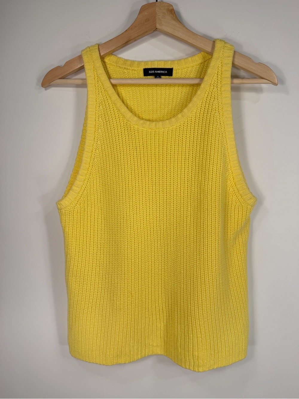 525 America Bright Yellow Ribbed Knit Tank